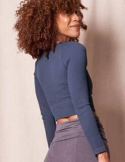 Control Fit Long Sleeved Ribbed Crop 14 Control Fit Long Sleeved Ribbed Crop -Tops & Tees Sale SIVANA11012023 6179