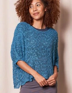 Handwoven Riva Knit Crop Poncho -Tops & Tees Sale SIVANA11012023 6193 2