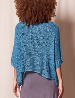Handwoven Riva Knit Crop Poncho -Tops & Tees Sale SIVANA11012023 6201