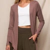 Bamboo Open Front Jacket - Mocha -Tops & Tees Sale SIVANA3227 W