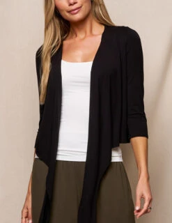 Bamboo Open Front Shrug - Black -Tops & Tees Sale SIVANA3263 ce80616f 1700 405f a066 7226a096ac1e