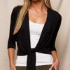 Bamboo Open Front Shrug - Black -Tops & Tees Sale SIVANA3269 83912b05 924a 4cc3 a52d 2eee1017dc99