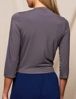 Bamboo Open Front Shrug - Grey -Tops & Tees Sale SIVANA3333 T