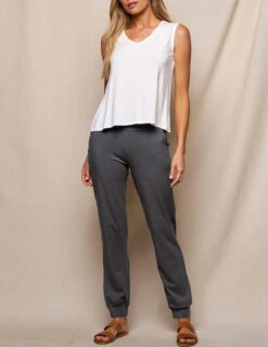 Bamboo / Organic Cotton Flat Waist Comfort Joggers - Grey -Tops & Tees Sale SIVANA3379 CC 62f8e2d5 abc8 4bf8 9994 ac7677b00fa5