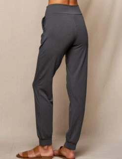 Bamboo / Organic Cotton Flat Waist Comfort Joggers - Grey -Tops & Tees Sale SIVANA3409 CC