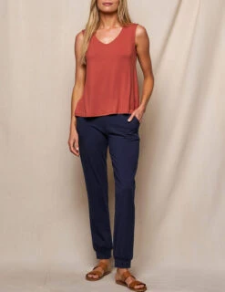 Bamboo / Organic Cotton Flat Waist Comfort Joggers - Navy -Tops & Tees Sale SIVANA3414 CC 0e8c006c 7e1f 400a 9cb1 44308e6c4797