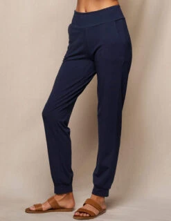 Bamboo / Organic Cotton Flat Waist Comfort Joggers - Navy -Tops & Tees Sale SIVANA3422 CC