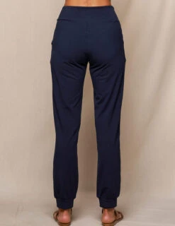 Bamboo / Organic Cotton Flat Waist Comfort Joggers - Navy -Tops & Tees Sale SIVANA3423 CC