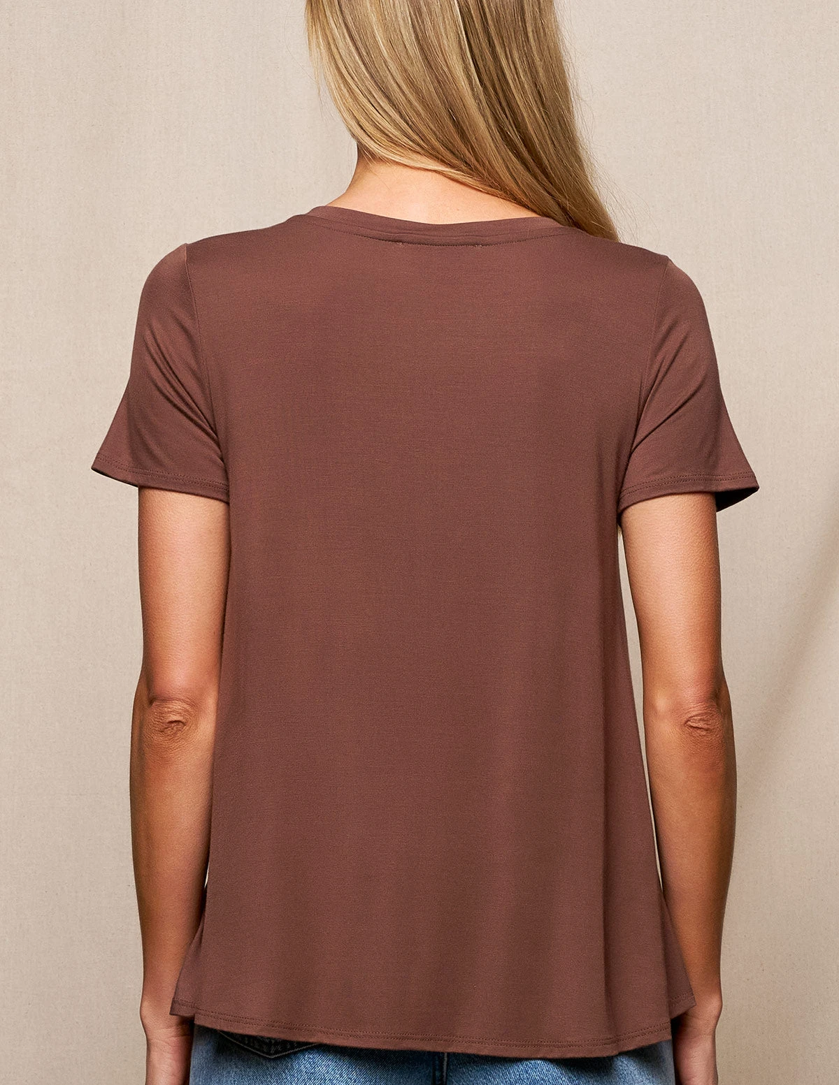 Bamboo Relaxed Tee - Chocolate 4 Bamboo Relaxed Tee - Chocolate - Image 2