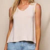 Bamboo Flowy V-Neck Tank 1 Bamboo Flowy V-Neck Tank -Tops & Tees Sale SIVANA3642