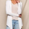 Bamboo Open Front Jacket - Soft White -Tops & Tees Sale SIVANA3655