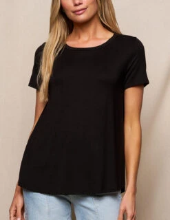 Bamboo Relaxed Tee - Black