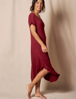 Bamboo Sleep Dress - Burgundy -Tops & Tees Sale SIVANASPIRIT 08292024 2770