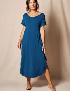 Bamboo Sleep Dress - Atlantic Blue -Tops & Tees Sale SIVANASPIRIT 08292024 2826 fa83e194 bf96 4c69 a3b9 ee8fa97f1f15