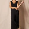 Bamboo A-Line Tank Dress - Black 1 Bamboo A-Line Tank Dress - Black -Tops & Tees Sale SIVANASPIRIT 08292024 3252