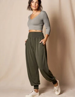 Bamboo / Organic Cotton Taj Pocket Pants - Juniper -Tops & Tees Sale SIVANASPIRIT 08292024 3399