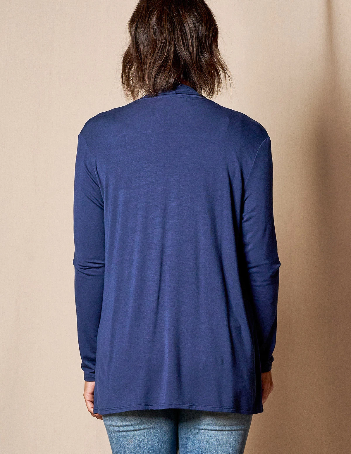 Bamboo Banded Front Cardigan - Navy - Small And 2XL Only 4 Bamboo Banded Front Cardigan - Navy - Small And 2XL Only - Image 2