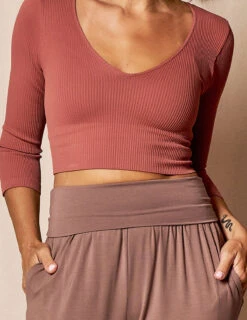 Foldover Waist Bamboo Joggers -Tops & Tees Sale SIVANASPIRIT 08292024 4245 C