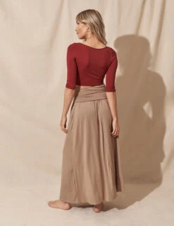 Bamboo Maxi Skirt - Cappuccino -Tops & Tees Sale SIVANA SPIRIT 2312