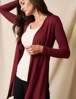 Bamboo Yoga Wrap - Cabernet -Tops & Tees Sale SO05 CAB 4