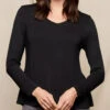 Bamboo 240 Long Sleeve Tee - Black -Tops & Tees Sale SO102 BLA 4