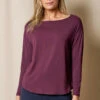 Bamboo Dolman Long Sleeve Tee - Fig 2 Bamboo Dolman Long Sleeve Tee - Fig -Tops & Tees Sale SO12 TPM