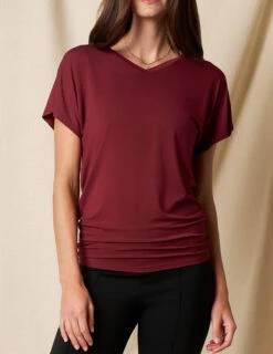 Bamboo Dolman Tunic - Cabernet -Tops & Tees Sale SO13 CAB 6