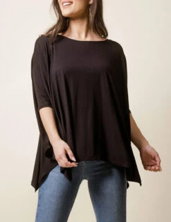 Bamboo Poncho Top -Tops & Tees Sale SO28 BLA 2