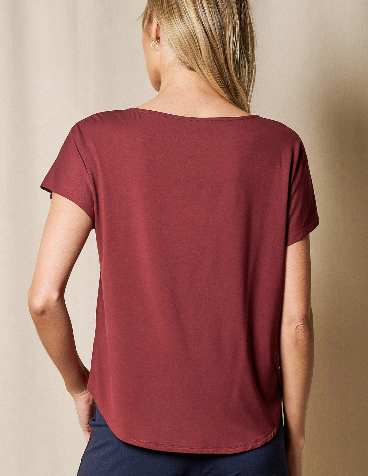 Bamboo Dolman Tee - Cabernet 4 Bamboo Dolman Tee - Cabernet - Image 2