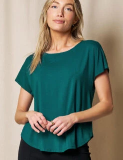 Bamboo Dolman Tee - Teal -Tops & Tees Sale SO39 DTL 1