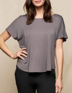 Bamboo Dolman Tee - Grey