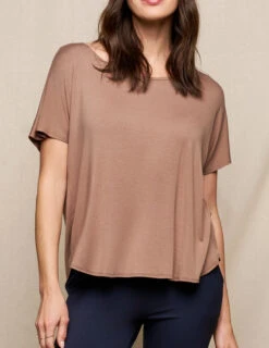 Bamboo Dolman Tee - Mocha