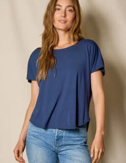 Bamboo Dolman Tee - Navy -Tops & Tees Sale SO39 NAV 1 1