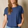Bamboo Dolman Tee - Navy -Tops & Tees Sale SO39 NAV 4