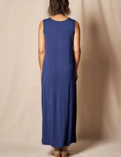 Bamboo A-Line Tank Dress - Navy 8 Bamboo A-Line Tank Dress - Navy -Tops & Tees Sale SO92 NAV 3