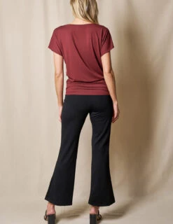 Bamboo Ponte Knit Flare Pants - Black -Tops & Tees Sale SO93 BLA 8