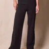 Bamboo / Organic Cotton Classic Straight Leg Pants - Black -Tops & Tees Sale Sivana02078177