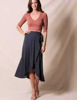 Bamboo / Organic Cotton Wrap Skirt - Titanium 10 Bamboo / Organic Cotton Wrap Skirt - Titanium -Tops & Tees Sale TL25 TIN 2 cc13e29a 79a4 4ebc a9b8 8323e51a9b29