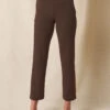 Bamboo / Organic Cotton Flat Waist Ankle Pants - Walnut -Tops & Tees Sale TL54 CCF F