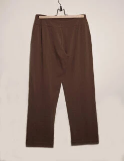 Bamboo / Organic Cotton Flat Waist Ankle Pants - Walnut -Tops & Tees Sale TL54 CCFS back