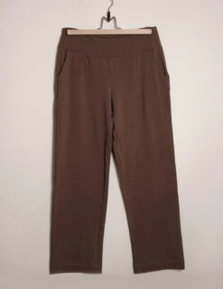 Bamboo / Organic Cotton Flat Waist Ankle Pants - Walnut -Tops & Tees Sale TL54 CCFS front