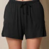 Bamboo Drawstring Sleep Shorts - Black -Tops & Tees Sale Untitled 10 4e604dd1 3df9 45b9 81ce 029541f92147