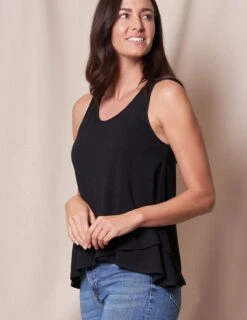 Bamboo / Organic Cotton Layered Tank - Black -Tops & Tees Sale sivana bambboo organic cotton double layer tank 32786575687863 8842e409 a937 4d05 84a6 98075df93526