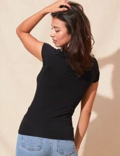 Bamboo Close Fit Tee - Black -Tops & Tees Sale sivana bamboo close fit tee 29849402704055