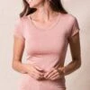 Bamboo Close Fit Tee - Rosewater -Tops & Tees Sale sivana bamboo close fit tee 32074597073079