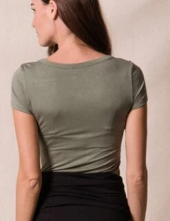 Bamboo Close Fit Tee - Sage -Tops & Tees Sale sivana bamboo close fit tee 32074599235767