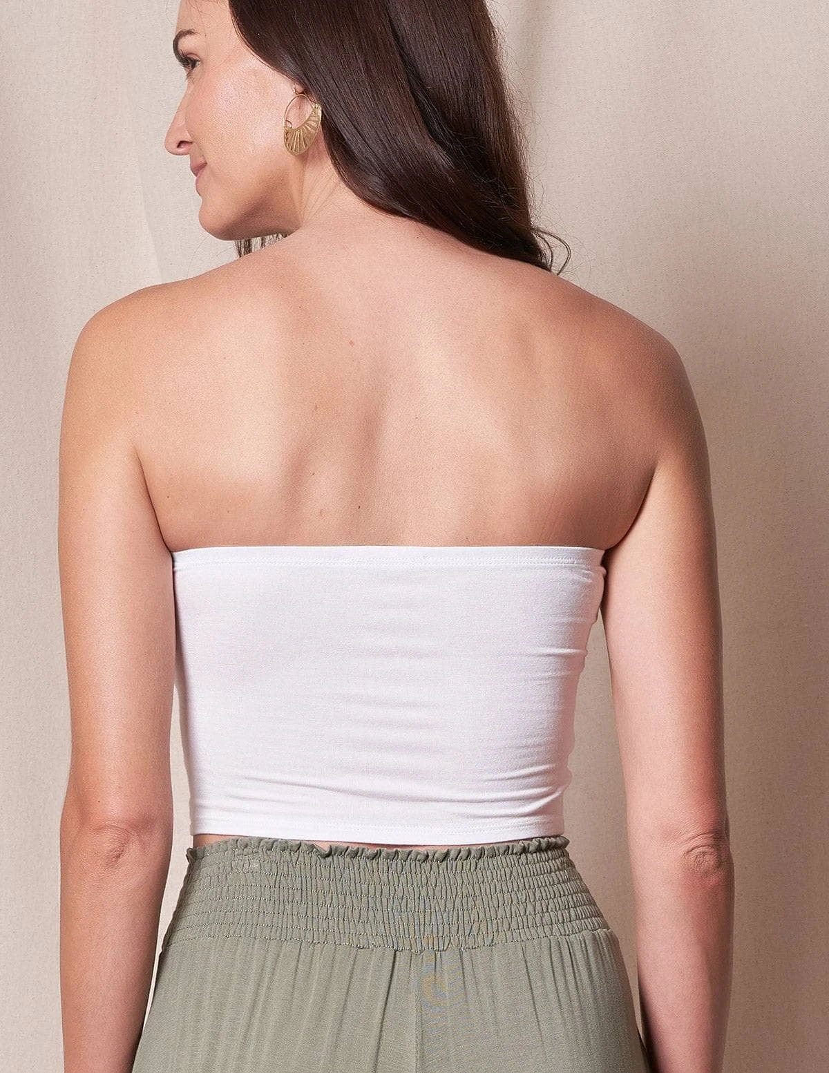 Bamboo Double Layer Bandeau - Soft White 4 Bamboo Double Layer Bandeau - Soft White - Image 2