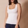 Bamboo Double Layered Tank Top - Soft White -Tops & Tees Sale sivana bamboo double layered tank top 32496507125943