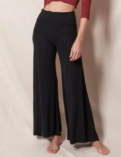 Bamboo Flare Pants - Black