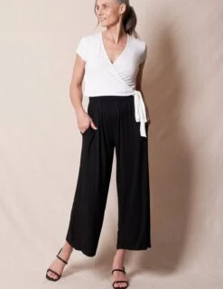 Bamboo Flowy Crop Pants -Tops & Tees Sale sivana bamboo flowy crop pants 32653393985719
